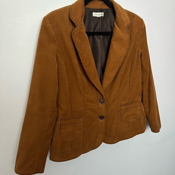 Coldwater Creek Blazer Tan Corduroy Western Vibes Neutral Brown Women’s Medium. - Picture 4 of 11